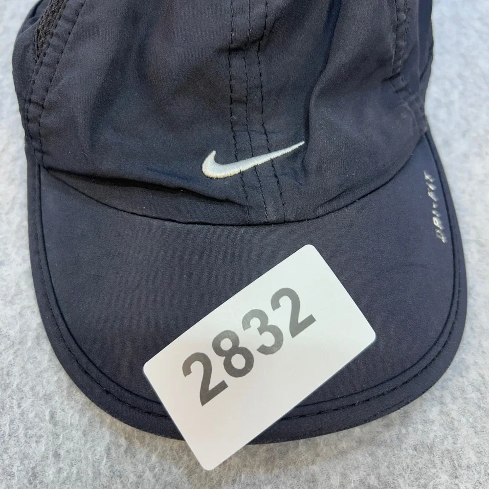Nike Swoosh Logo Infant Black Hat Dri-FIT Adjustable Running Cap Size Infant